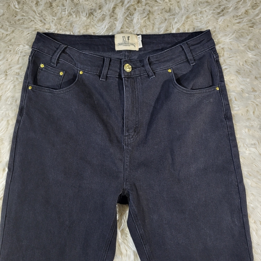 Fashion Brand Company TALL Nap Jeans for big butts black denim Size 1X - Picture 3 of 16